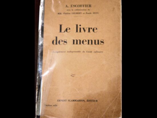 Menu created by Auguste Escoffier (1846-1935) for Children and Babies, c.  1900